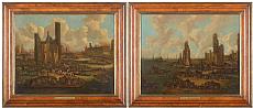 BOUDEWYNS Adriaen Frans (1644 - 1711), BOUT Pieter (1658 - 1719). Attribuées à. 