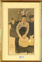 DE BRUYCKER Jules (1870 - 1945). Attribué à. 